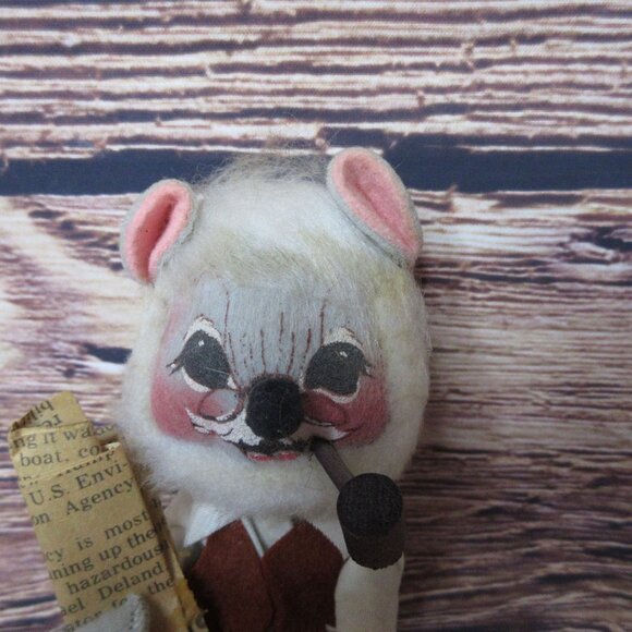 Annalee Smoking Grandpa Mouse with Newspaper 6.5" - Vintage 1971 - Picture 3 of 6